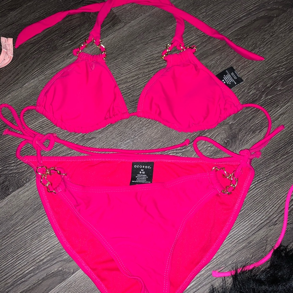 George pink chain bikini